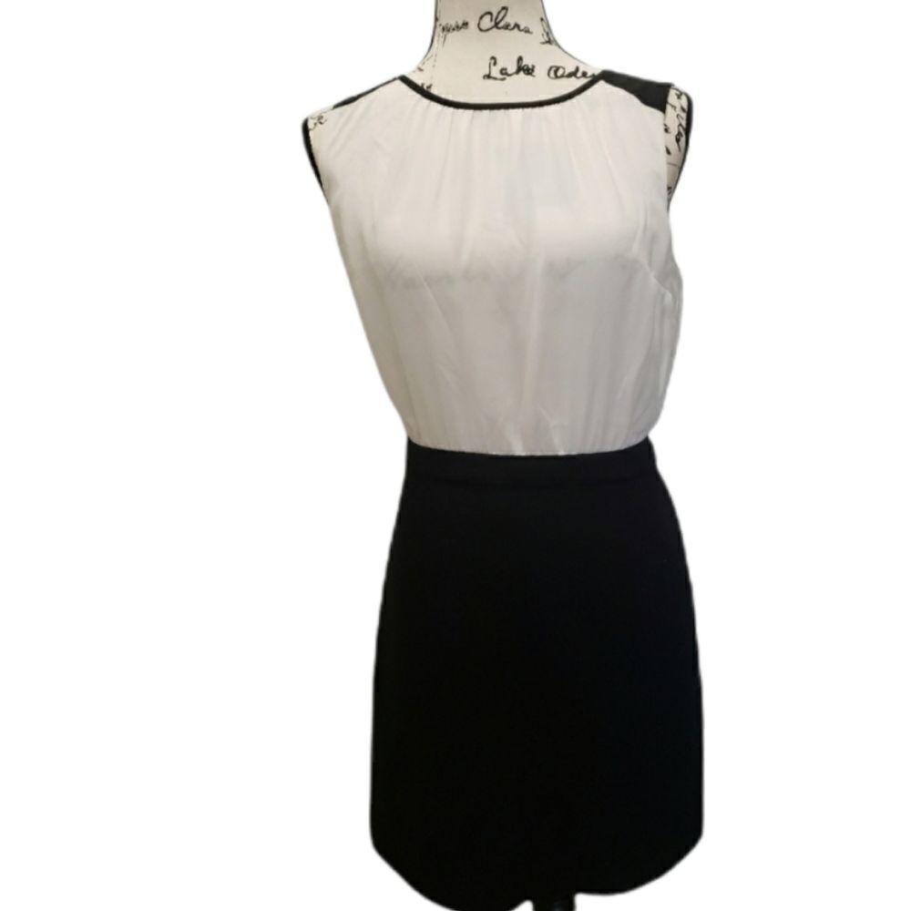 Loft 2 tone color block structured dress